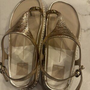 Dolce Vita gold metal sandal, size 6